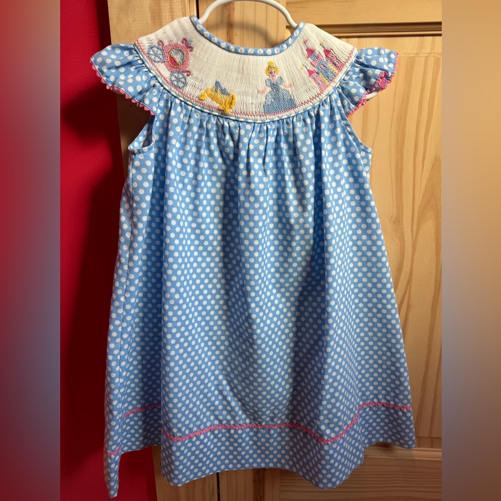 Toddler Girls Smocked Cinderella Princess Dress